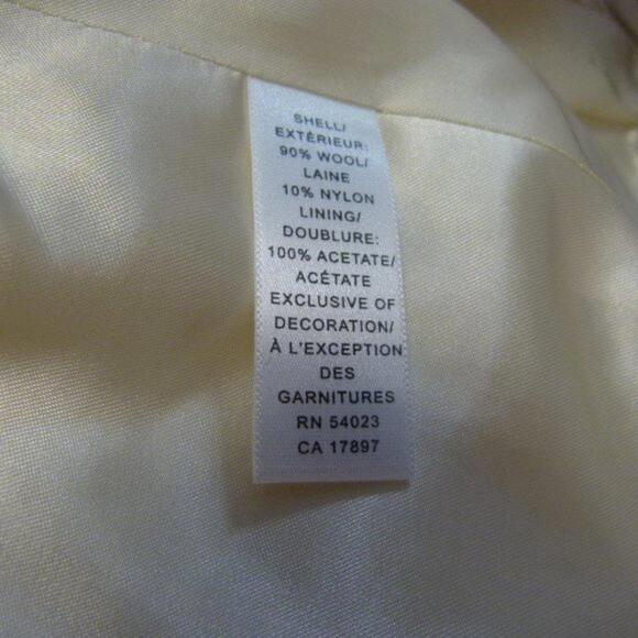 EUC Banana Republic Blazer Sz 8 Ivory Cream Wool Textured Tulle Jacket 2 - Picture 3 of 8